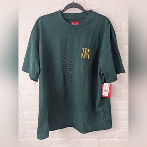The Met Forest Green Tee with Gold Accent